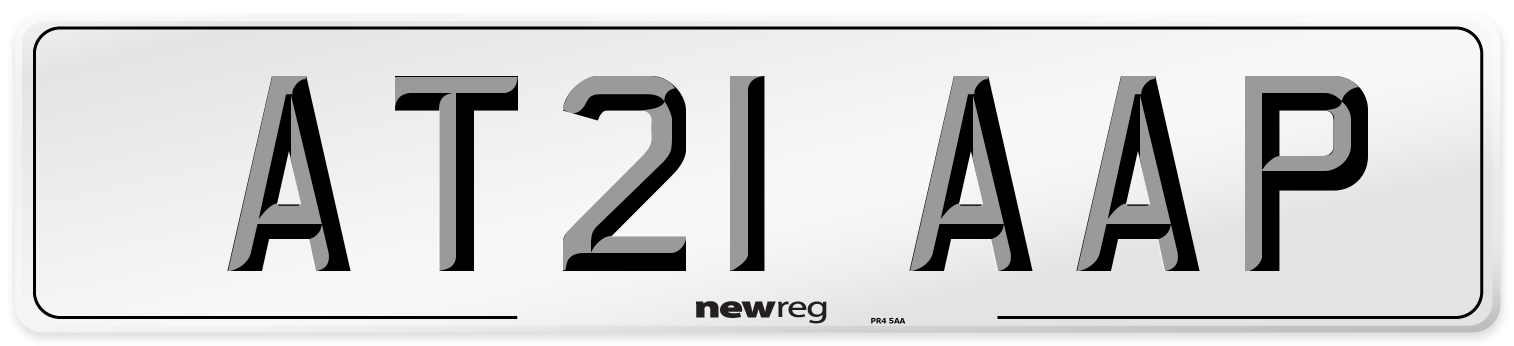 AT21 AAP Number Plate from New Reg